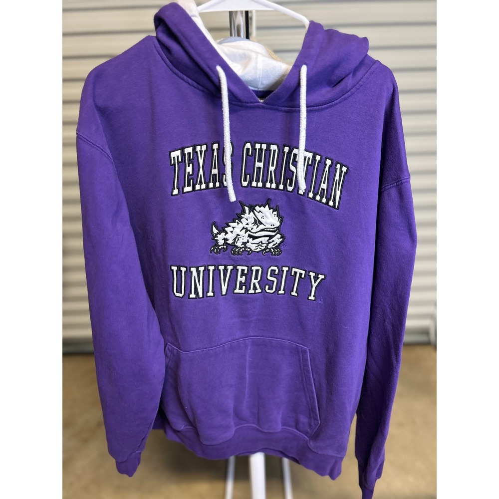 Colosseum Hoodie Mens XL Purple Texas Christian University TCU Horned Frogs Logo